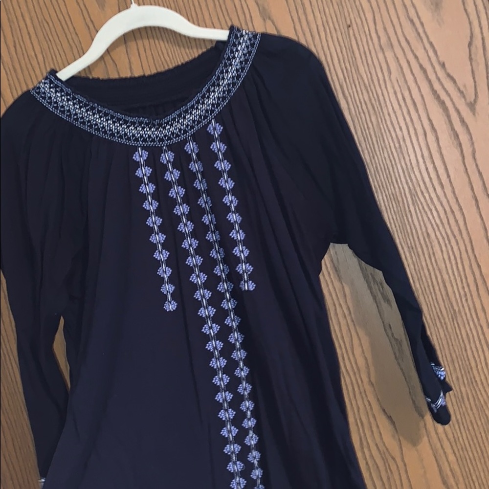 Pretty Blue Half Sleeve Top